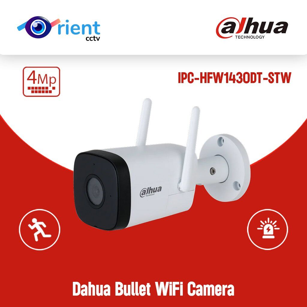 31 Dahua IPC-HFW1430DT-STW 4MP IR30M IP67 built-in MIC & SPK Bullet WiFi Camera - Image 1
