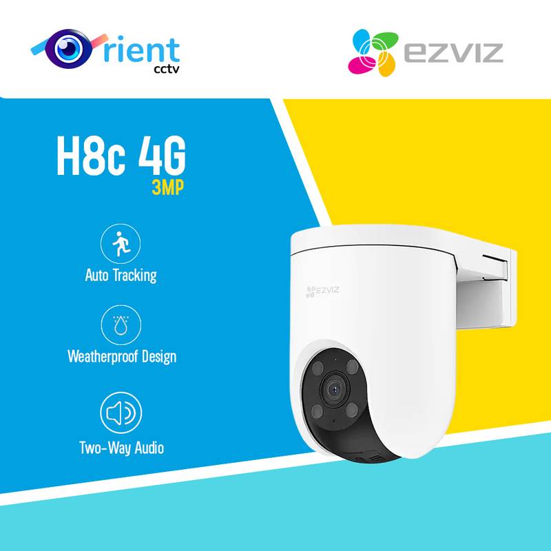 14 EZVIZ H8c 4G LTE 2K 3MP Resolution Pan & Tilt 360° PTA APPROVED Camera 4mm Fixed Lens - Image 1