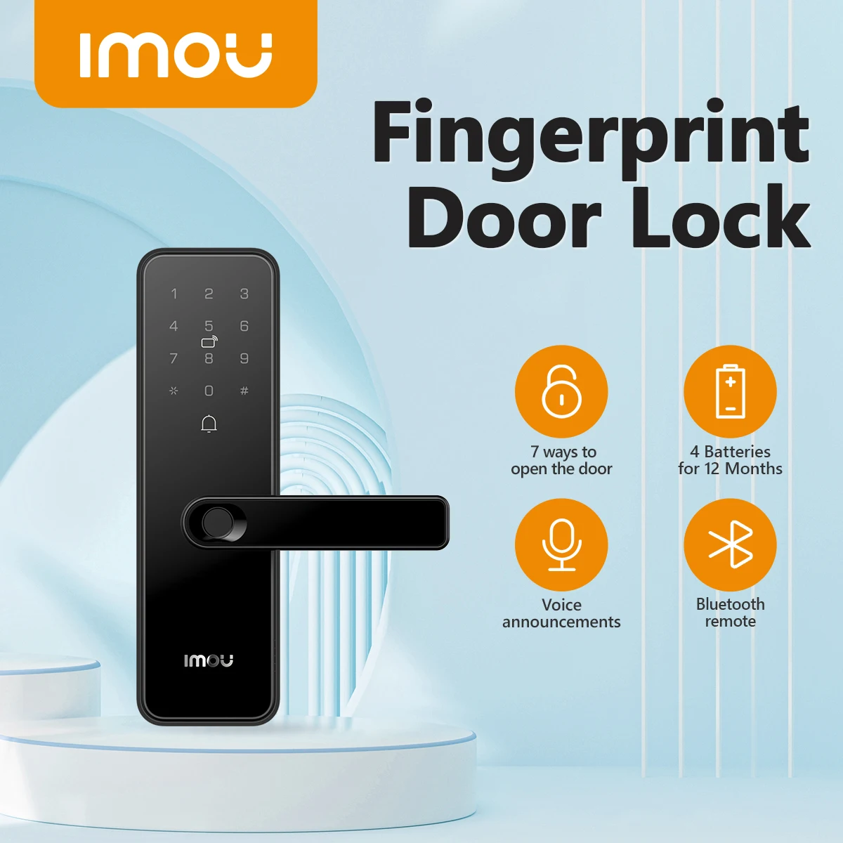kf-S12a8a4b61e40458ab1ad774002c6bd15e IMOU Networked Digital WIFI K1S-G-W-EN Electronic Biometric Fingerprint Door Lock Ultra-Low Power Smart Home Security Protection Bluetooth Key - Image 1