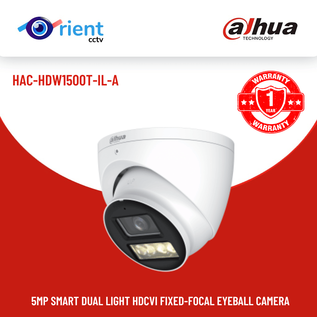 1 5MP Smart Dual Light HDCVI Fixed-focal Eyeball Camera - Image 1