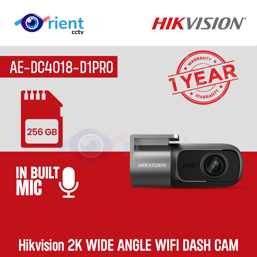 HIKVIISON AE-DC4018-D1PRO 2K WIDE ANGLE WIFI DASH CAM HIKVIISON AE-DC4018-D1PRO 2K WIDE ANGLE WIFI DASH CAM
