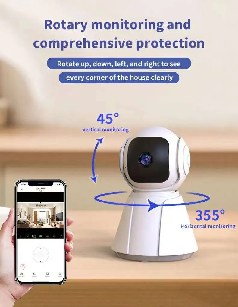 2MP Wireless PTZ Indoor Camera | Battery Powered, V380 Pro App, Home Security - Pakistan B2 - Image 3