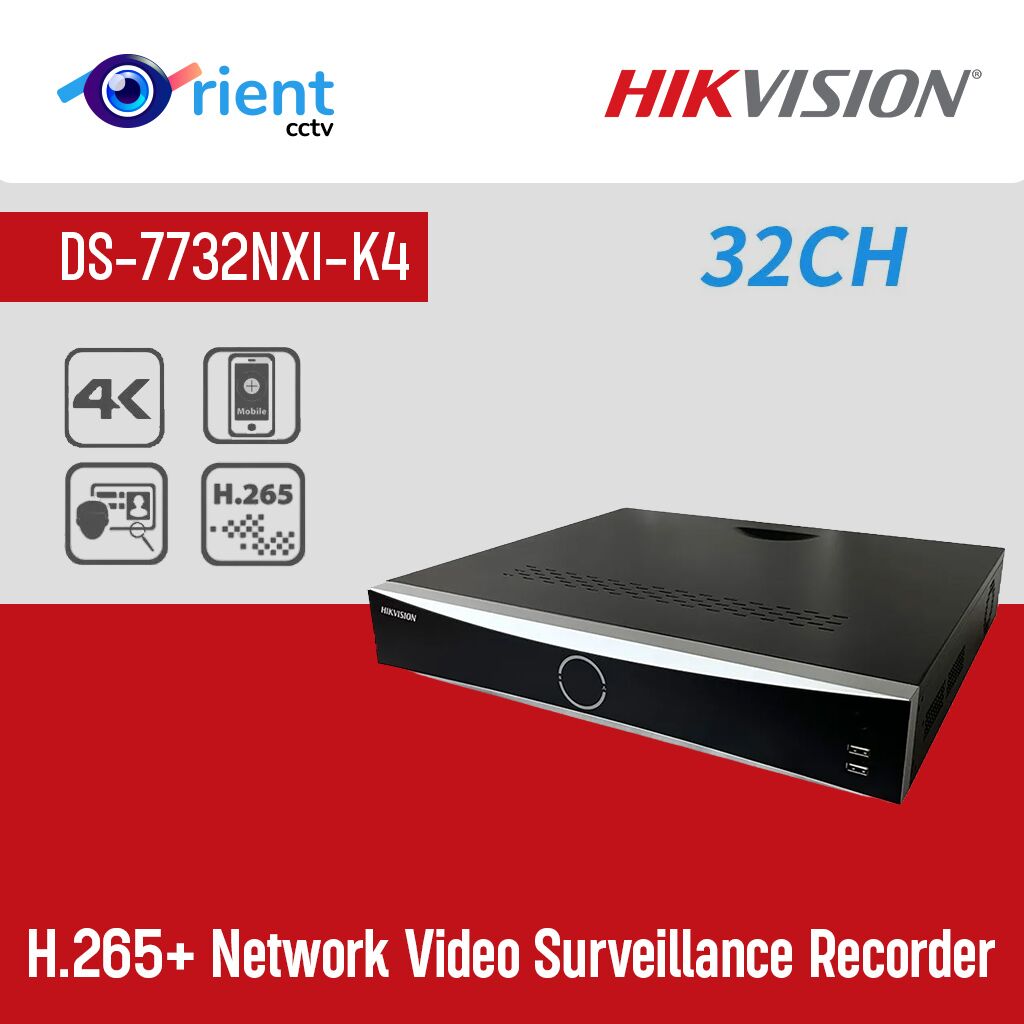 19 Hikvision DS-7732NXI-K4 12MP 4K 32ch AcuSense NVR Facial Recognition H.265+ Network Video Surveillance Recorder - Image 1