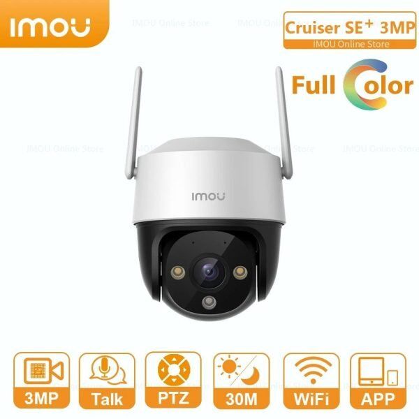 IMOU Cruiser SE+ 3MP Outdoor PTZ Wi-Fi Camera IP66 Weatherproof Camera Two Way Audio Colorful Night Vision AI Human Detection