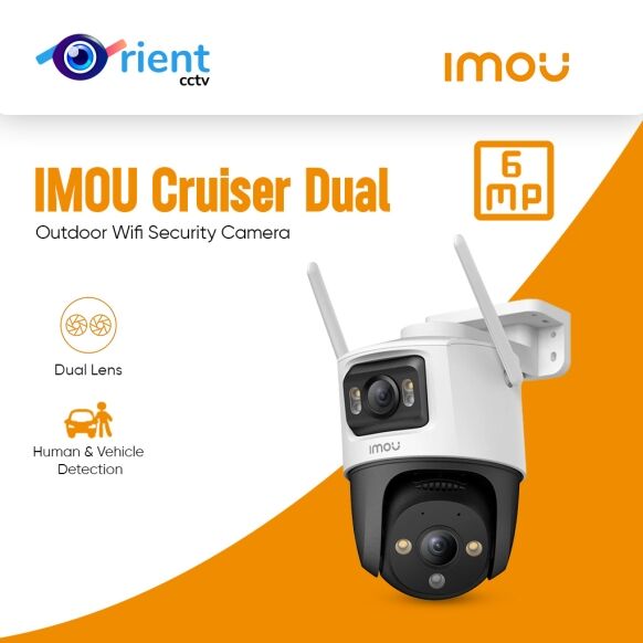 24 IMOU Outdoor Wifi Security Camera Cruiser Dual 6MP Resolution Double Vision Built-in Alarm Human Detection - Image 1