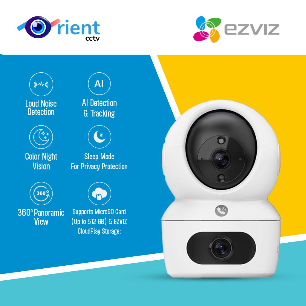 EZVIZ H7c Dual-Lens 8MP (4MP+4MP) Pan & Tilt Wi-Fi Security Camera - Image 1