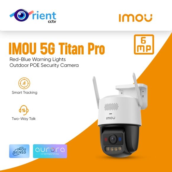 3 IMOU 5G WIFI IP Camera Titan Pro 6MP Red-Blue Warning Lights Outdoor POE Security Camera Full-Color Night Vision Human D