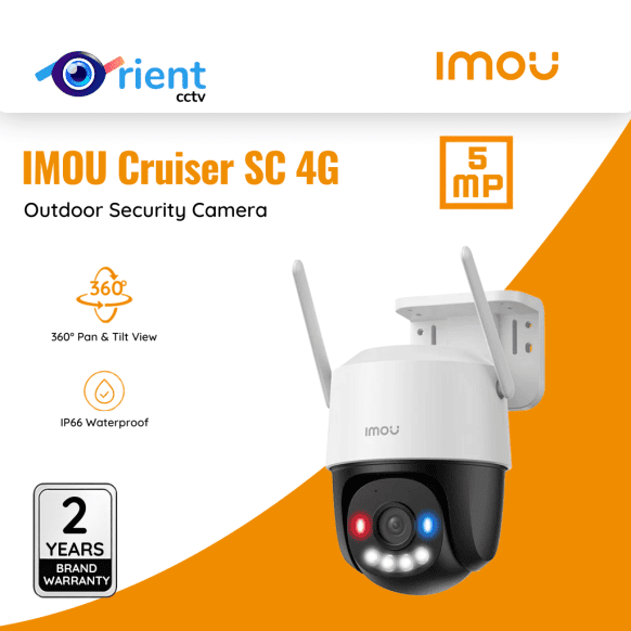 Cruiser SC 4G (3MP) IMOU Cruiser SC 4G 3MP Smart Outdoor CCTV Camera with 4G LTE, AI Detection & Color Night Vision