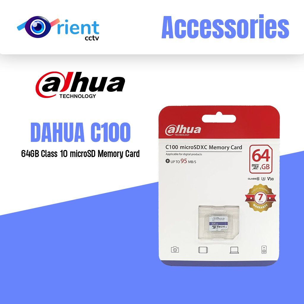 20 DAHUA C100 64GB Class 10 microSD Memory Card - Image 1