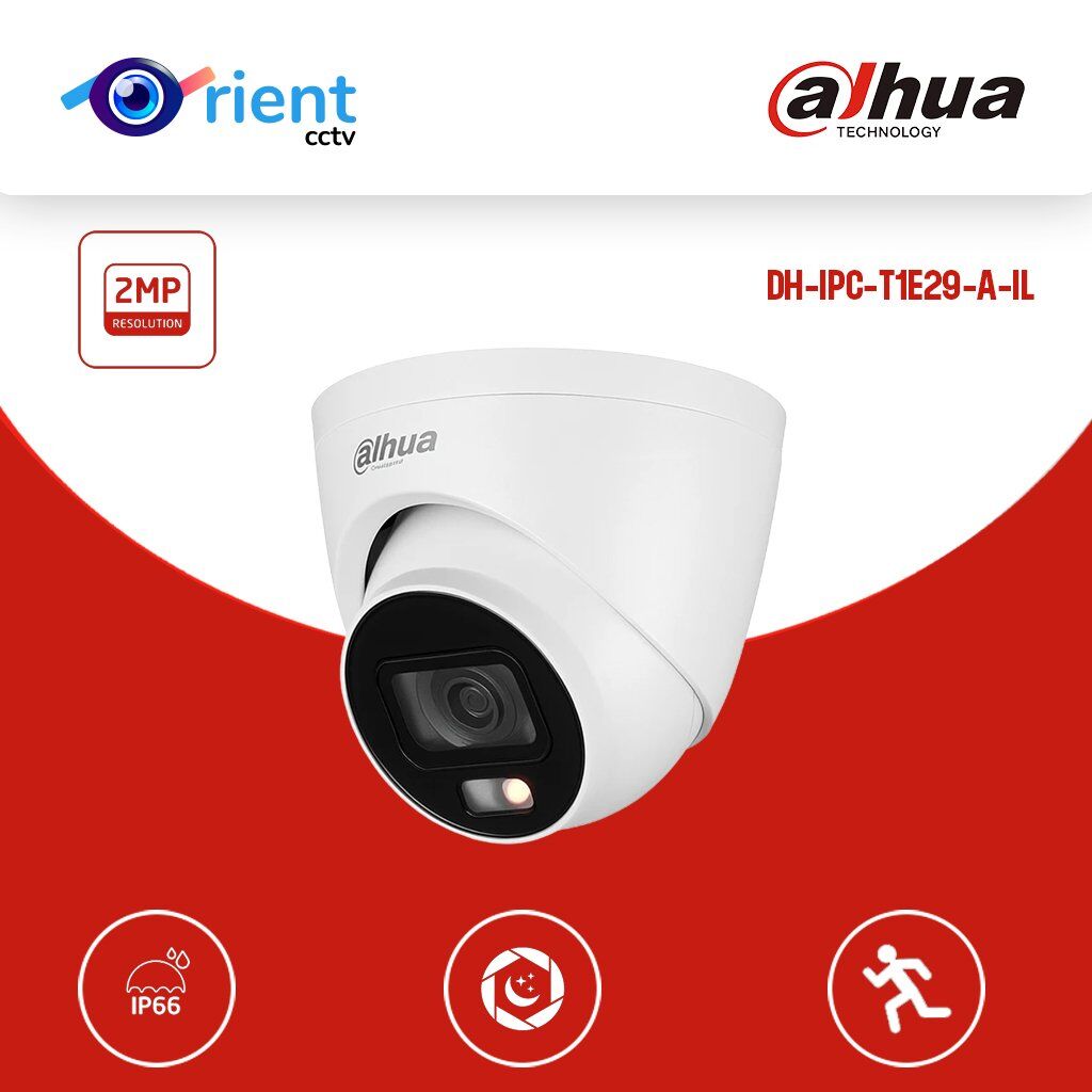 19 Dahua DH-IPC-T1E29-A-IL 2MP Dome IP Camera | Full Color Night Vision | Indoor & Outdoor CCTV | Motion Alerts | Waterproof Camera for Pakistan - Image 1
