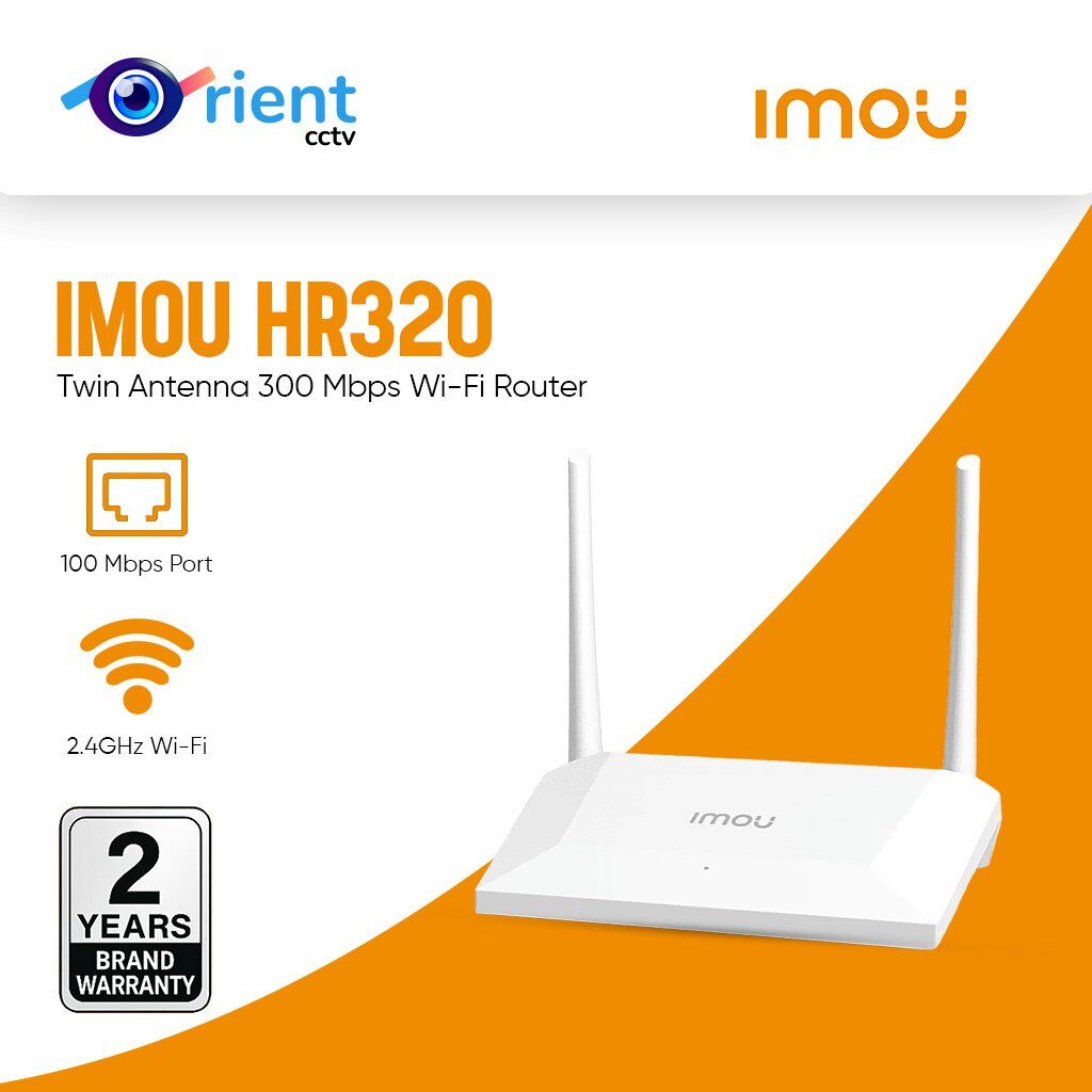 21 IMOU HR320 Twin Antenna 300 Mbps Wi-Fi Router – Reliable Wireless Networking for Home & CCTV Systems in Pakistan - Image 1