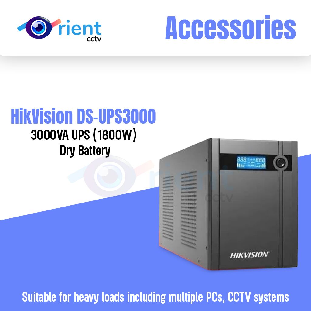 HikVision DS-UPS3000 3000VA UPS (1800W) Dry Battery HikVision DS-UPS3000 3000VA UPS (1800W) Dry Battery - Image 1
