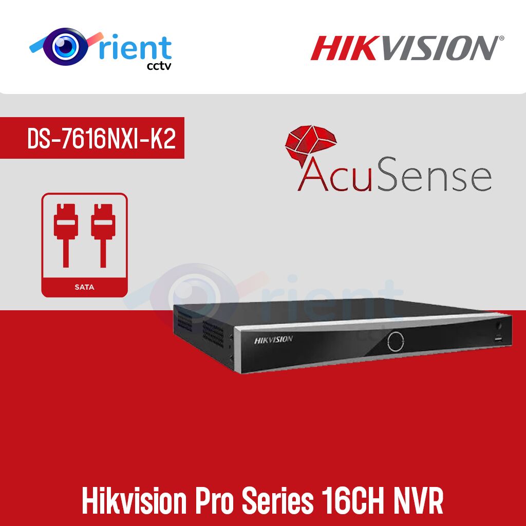Hikvision DS-7616NXI-K2 – Pro Serie 16CH NVR Hikvision DS-7616NXI-K2 - Pro Serie 16CH NVR - Image 1
