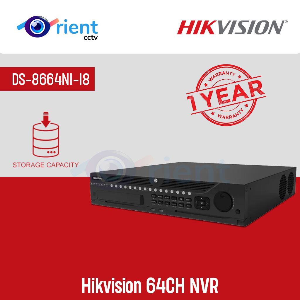 Hikvision DS-8664NI-I8 64CH NVR Hikvision DS-8664NI-I8 64CH NVR - Image 1