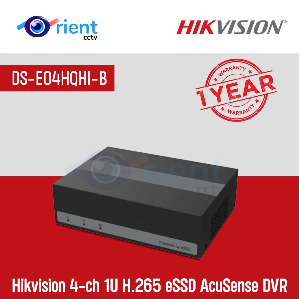 Hikvision DS-E04HQHI-B 4-ch 1U H.265 eSSD AcuSense DVR Hikvision DS-E04HQHI-B 4-ch 1U H.265 eSSD AcuSense DVR - Image 1
