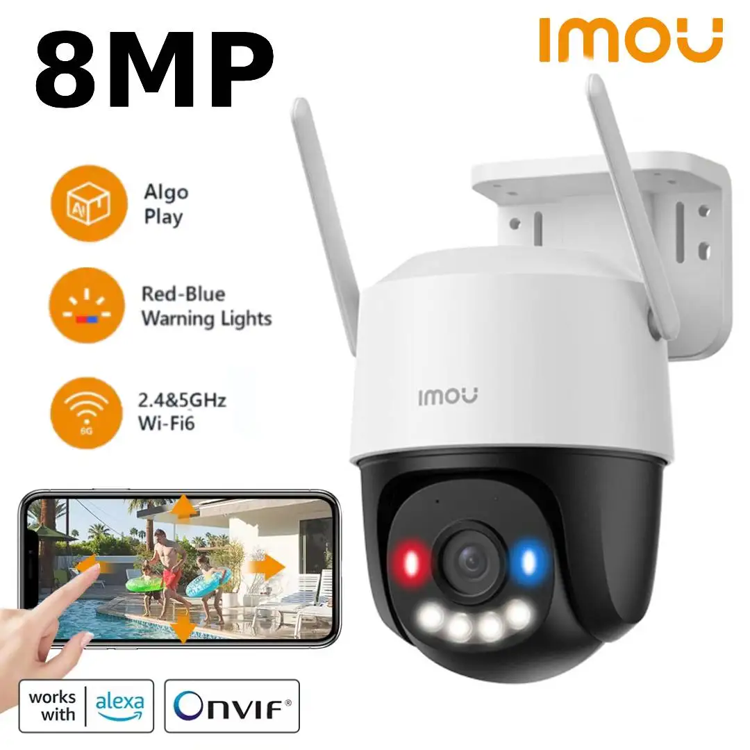 kf-S5ccc2a05b34540abbfab4307d211be9cG Imou Cruiser SC 8MP 4K Outdoor Security Wifi IP Camera POE Connection AOR Mode Red-Blue warning lights Algo Play Surveilliance - Image 1