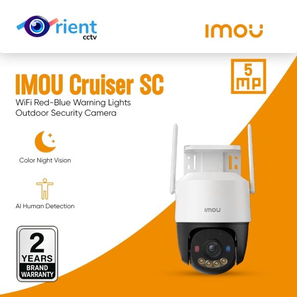 IMOU Cruiser SC 5MP WiFi Camera Red-Blue Warning Lights Outdoor Security Camera Full-Color Night Vision AI Human Detection IP66 - Image 1