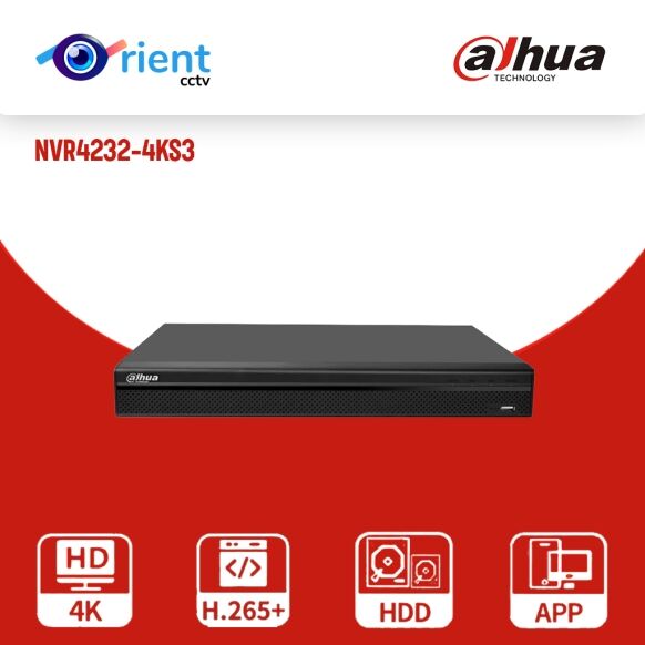 Dahua NVR 1U 2HDD Network Video Recorder 16CH NVR4216-4KS3 32CH NVR4232-4KS3 Face Detection Third-party Cameras - Image 1