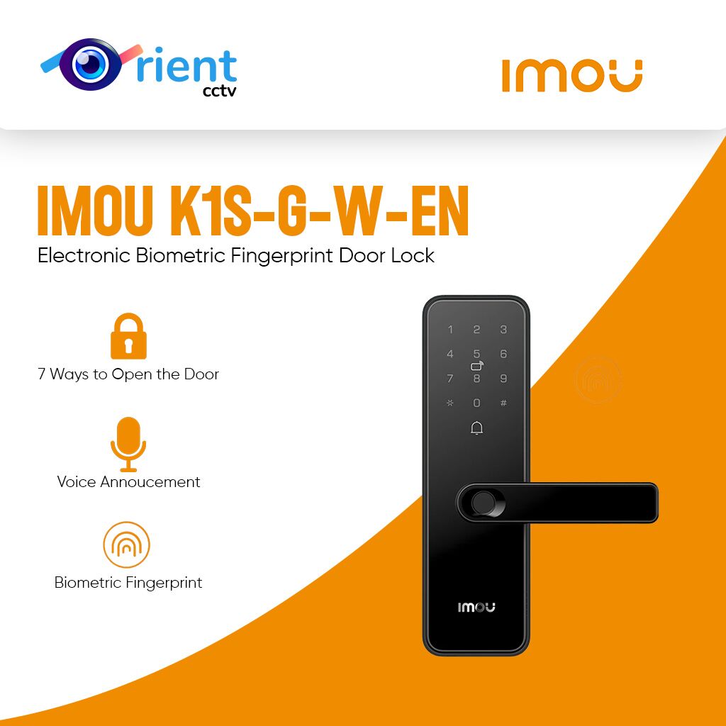 IMOU Networked Digital WIFI K1S-G-W-EN Electronic Biometric Fingerprint Door Lock Ultra-Low Power Smart Home Security Protection Bluetooth Key - Image 1