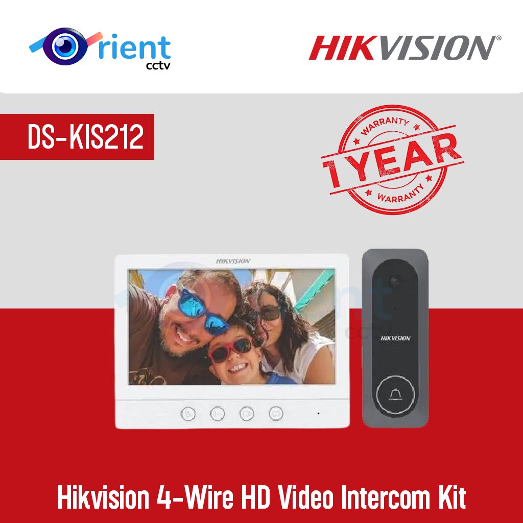 HIKVIISON DS-KIS212 – 4-Wire HD Video Intercom Kit HIKVISION DS-KIS212 - 4-Wire HD Video Intercom Kit - Image 1