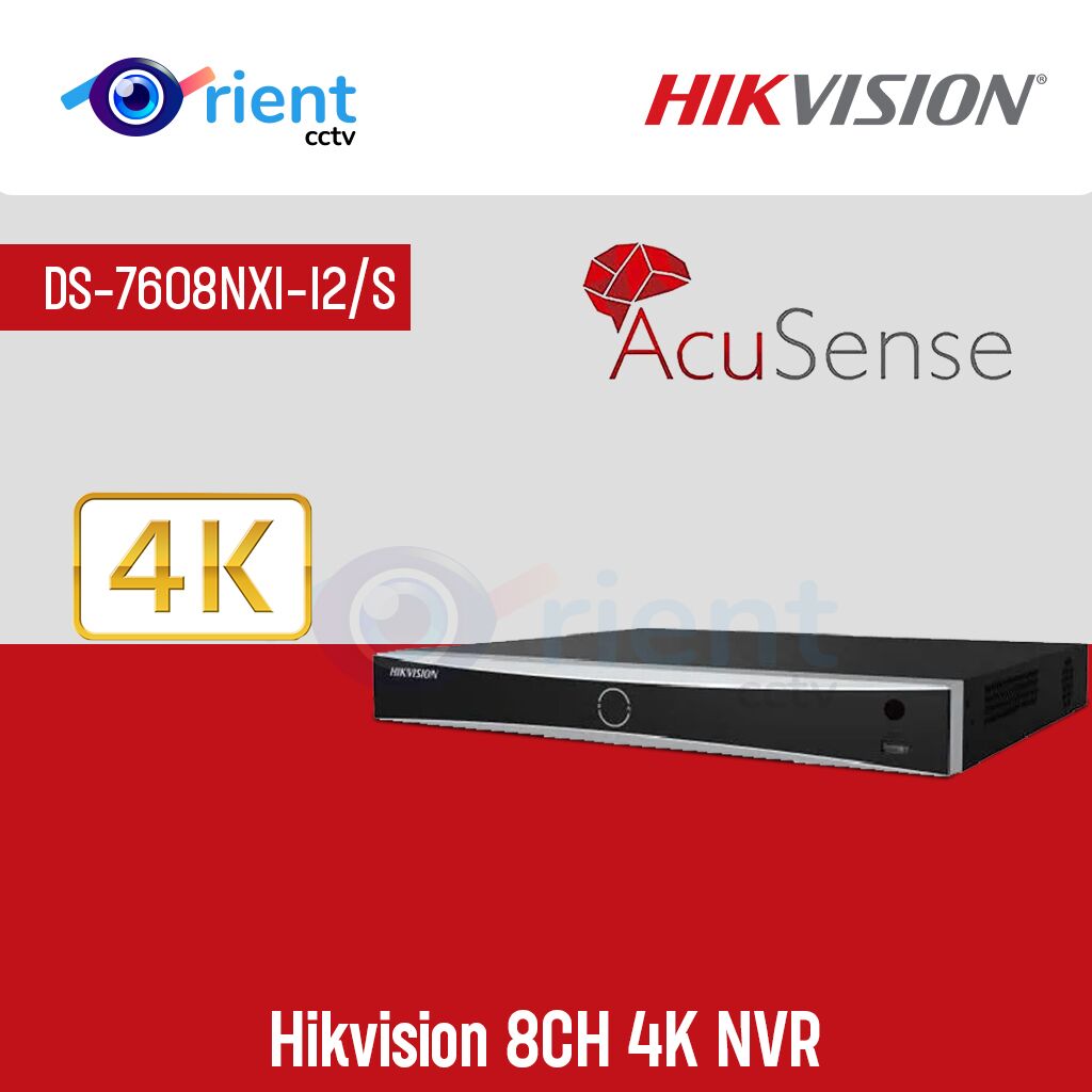 Hikvison DS-7608NXI-I2 S 8CH Acusense 4K NVR Hikvision DS-7608NXI-I2/S 8CH Acusense 4K NVR - Image 1