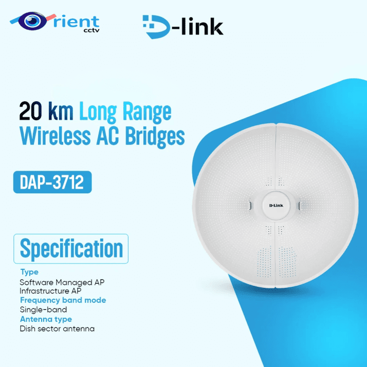 6 DAP-3712 — 20 km long-range wireless AC bridges - Image 1