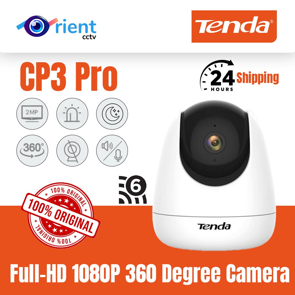 Tenda CP3 2MP Wireless  Surveillance Full-HD 1080P  360 Degree Camera Wifi IP - Image 1