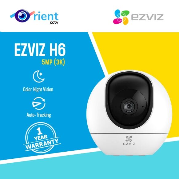 EZVIZ H6 5MP 3K Smart Home Security Wi-Fi Camera, 360° Pan/Tilt Indoor IP Camera - Image 1
