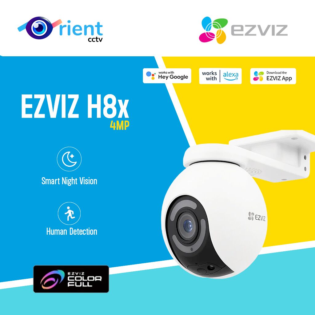 EZVIZ H8x 4MP Outdoor Wifi Ultra Low Light Surveillance Camera with Auto Zoom Tracking, Color Full Night Vision  Person/Vehicle Detection, Two-Way Audio, Active Defense - Image 1