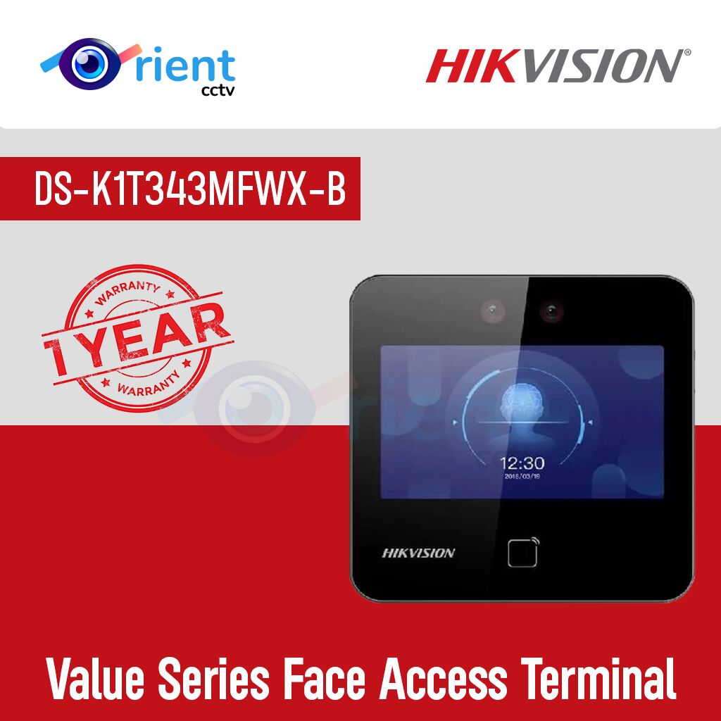 HIKVISON DS-K1T343MFWX-B Value Series Face Access Terminal HIKVISION DS-K1T343MFWX-B Value Series Face Access Terminal - Image 1