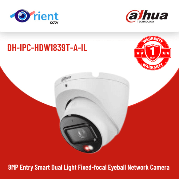 Dahua DH-IPC-HDW1839TP-A-IL 8MP Smart dual Color IP Camera with Audio & Night Vision - Image 1