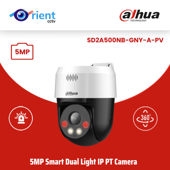 1 Dahua SD2A500NB-GNY-A-PV 5MP IP PT Camera with Two-Way Talk & Color Night Vision - Image 1