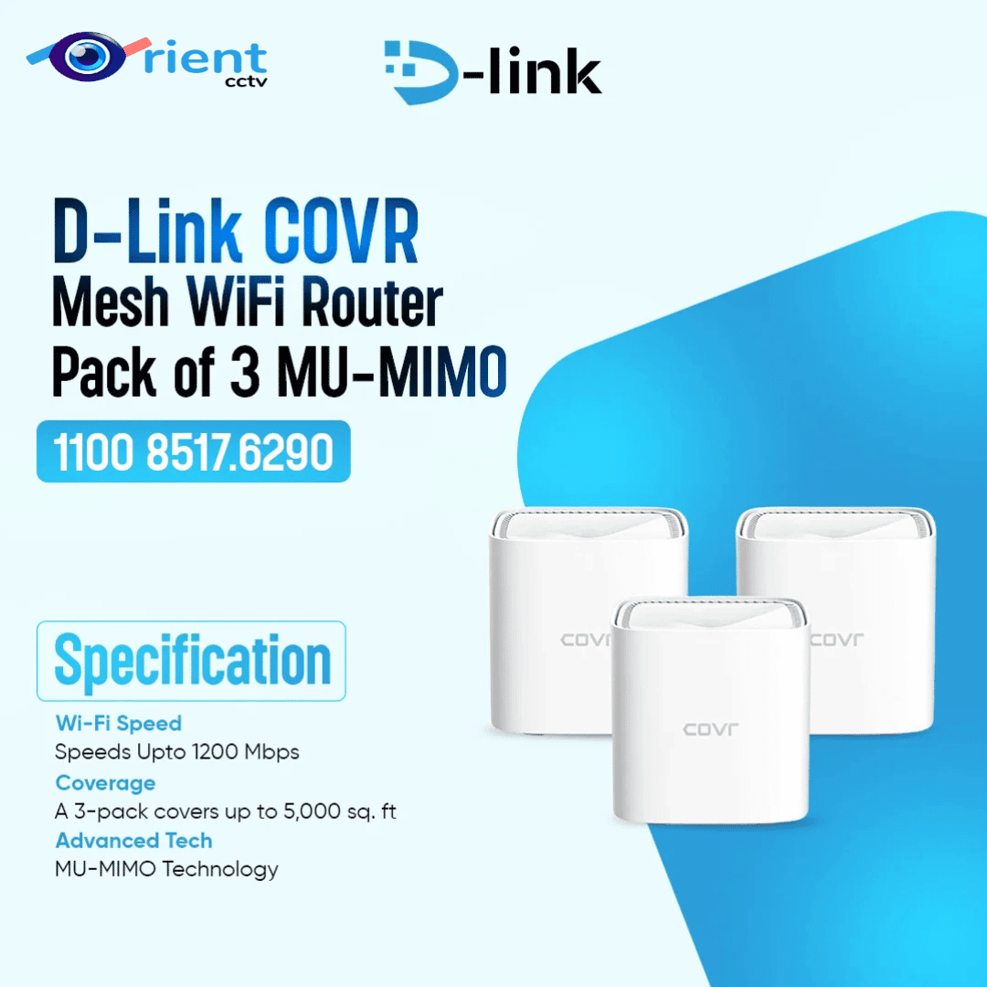 1 DLAP-COVR-1100 8517.6290 D-Link AC1200 Mesh router pack of 3 units MU-MIMO - Image 1