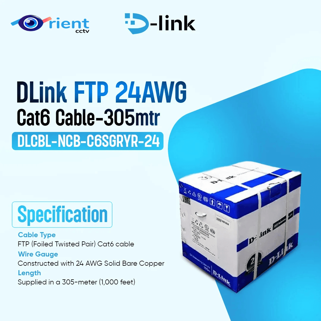 Untitled design (11) DLCBL-NCB-C6SGRYR-24 (DLink FTP 24AWG Cat6 Cable-305mtr Gray) - Image 1