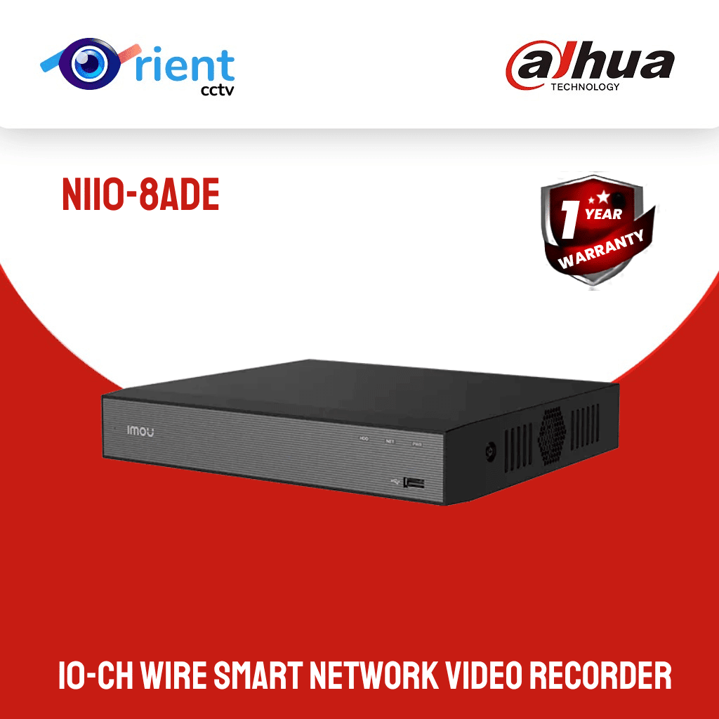N110 dvr IMOU 10CH Wired Smart NVR Recorder with Remote Monitoring for IP Cameras - Image 1