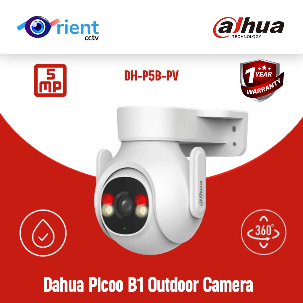 54 Outdoor Camera Dahua Picoo B1 5MP 360 Degree Rotation Wi-Fi Pan & Tilt AI Human Detection Network Camera - Image 1