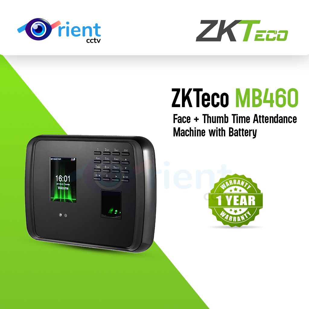 ZKTeco MB460 Face + Thumb Time Attendance Machine with Battery ZKTeco MB460 Face + Thumb Time Attendance Machine with Battery - Image 1