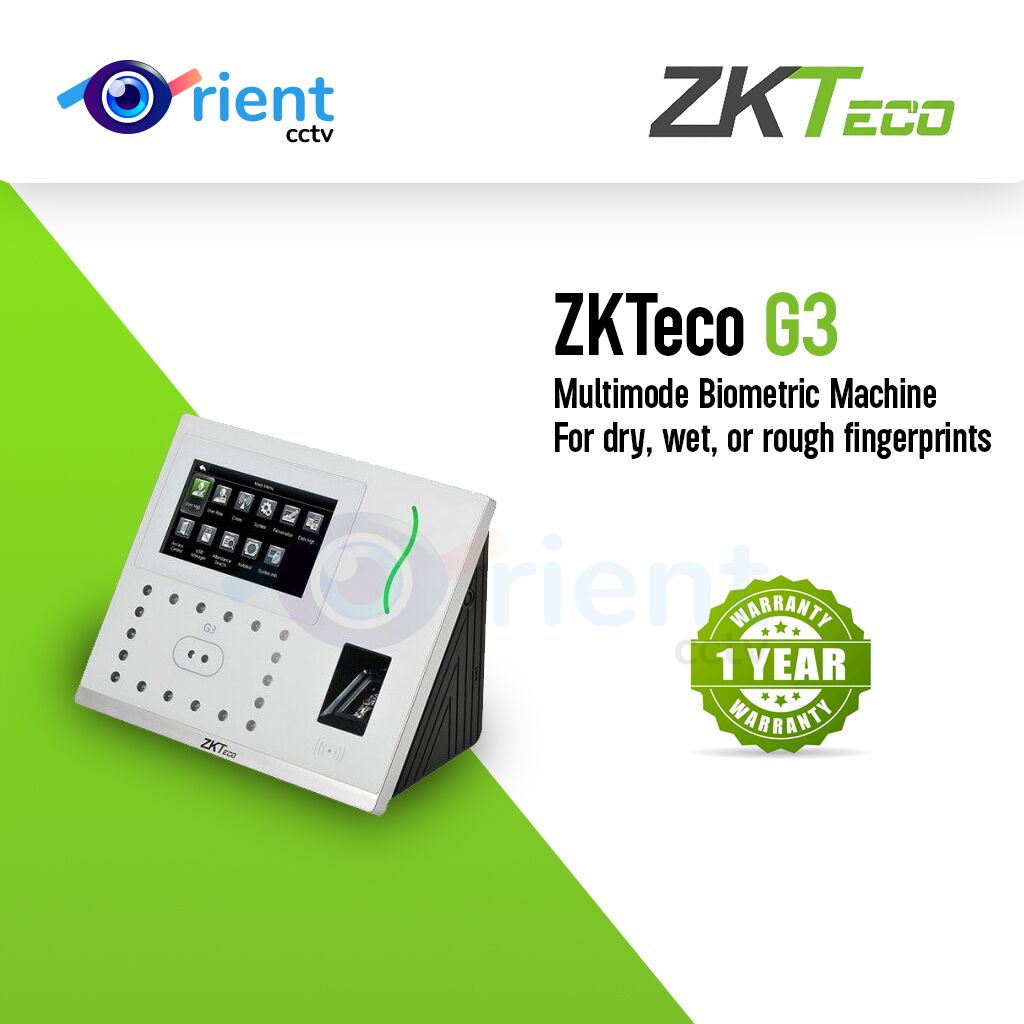Zkteco G3 Multimode Biometric Machine For dry, wet, or rough fingerprints Zkteco G3 Multimode Biometric Machine For dry, wet, or rough fingerprints