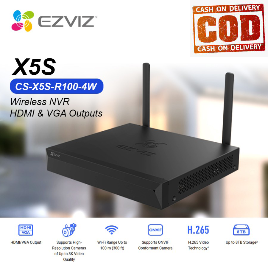 EZVIZ WiFi NVR Recorder For  IP Wireless Cameras CS-X5S-8w 8 CH 5MP 3K