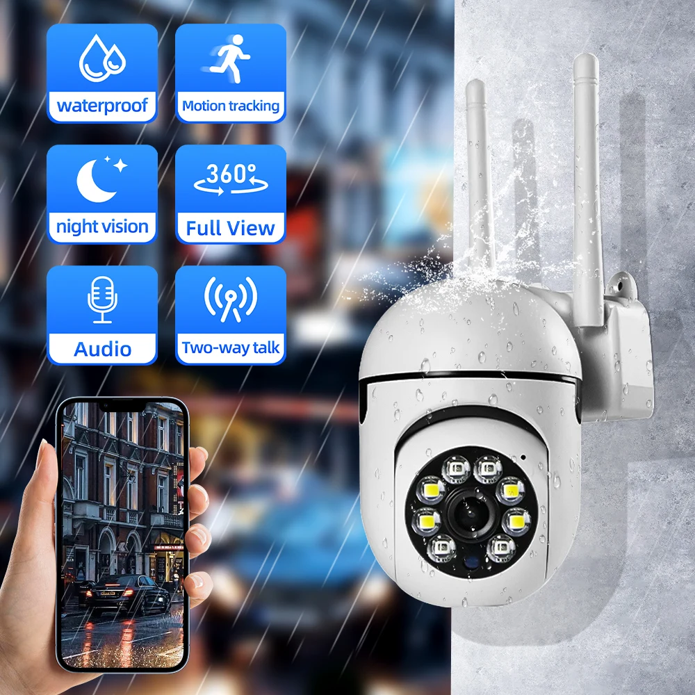 2MP Wifi  Bulb Mini Cameras Human Detection 4X Digital Zoom CCTV Security Camera Wireless Monitor Audio Night Vision Surveillance Cameras