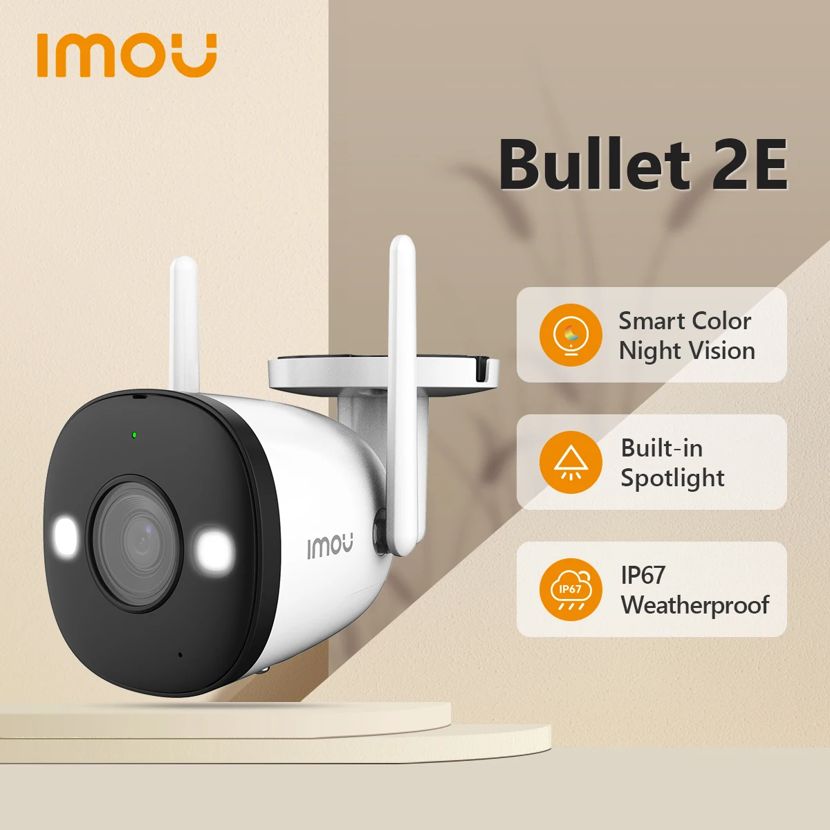 IMOU Bullet 2E 3MP Wifi IP Camera Automatic Tracking IP67 AI Human Detection Outdoor Surveillance Security Protection 1