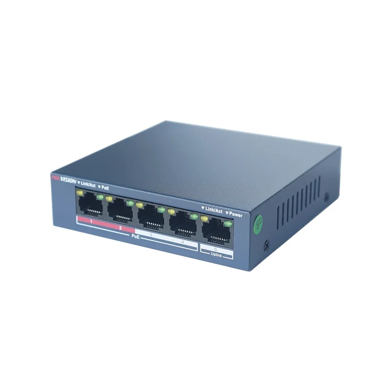 HIKVISION 4CH PoE Switch, DS-3E0105P-E/M Unmanaged PoE LAN Switch, PoE LAN Network Switch 1