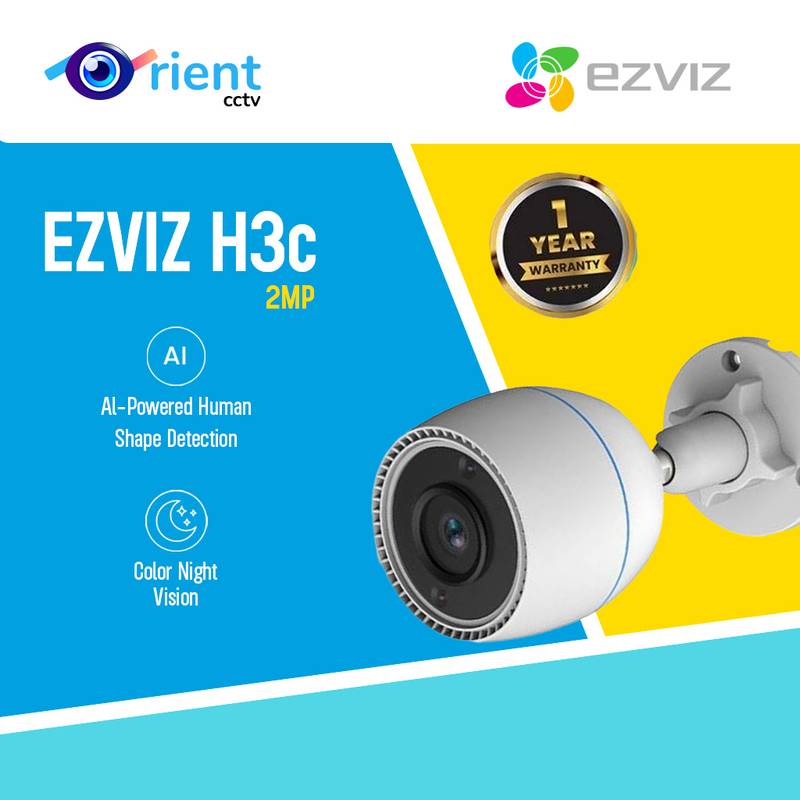 25 EZVIZ H3c 1080p 2MP Color 2.8mm Outdoor Bullet Wi-Fi Smart Home Camera - Image 1