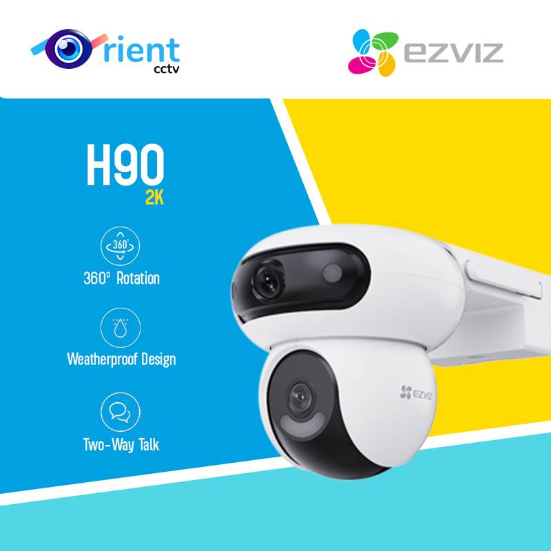 8 EZVIZ Dual Lens Camera H90 Dual Rotations 2K Pan & Tilt 4mp Outdoor Wi-Fi Camera - Image 1