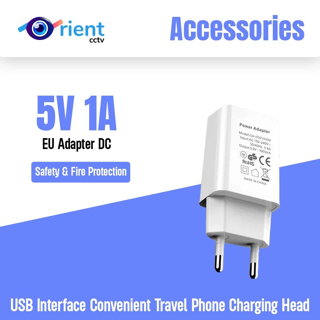 9 Quality EU Adapter DC 5V 1A USB Interface Convenient Travel Phone Charging Head European Charge Plug - Image 1