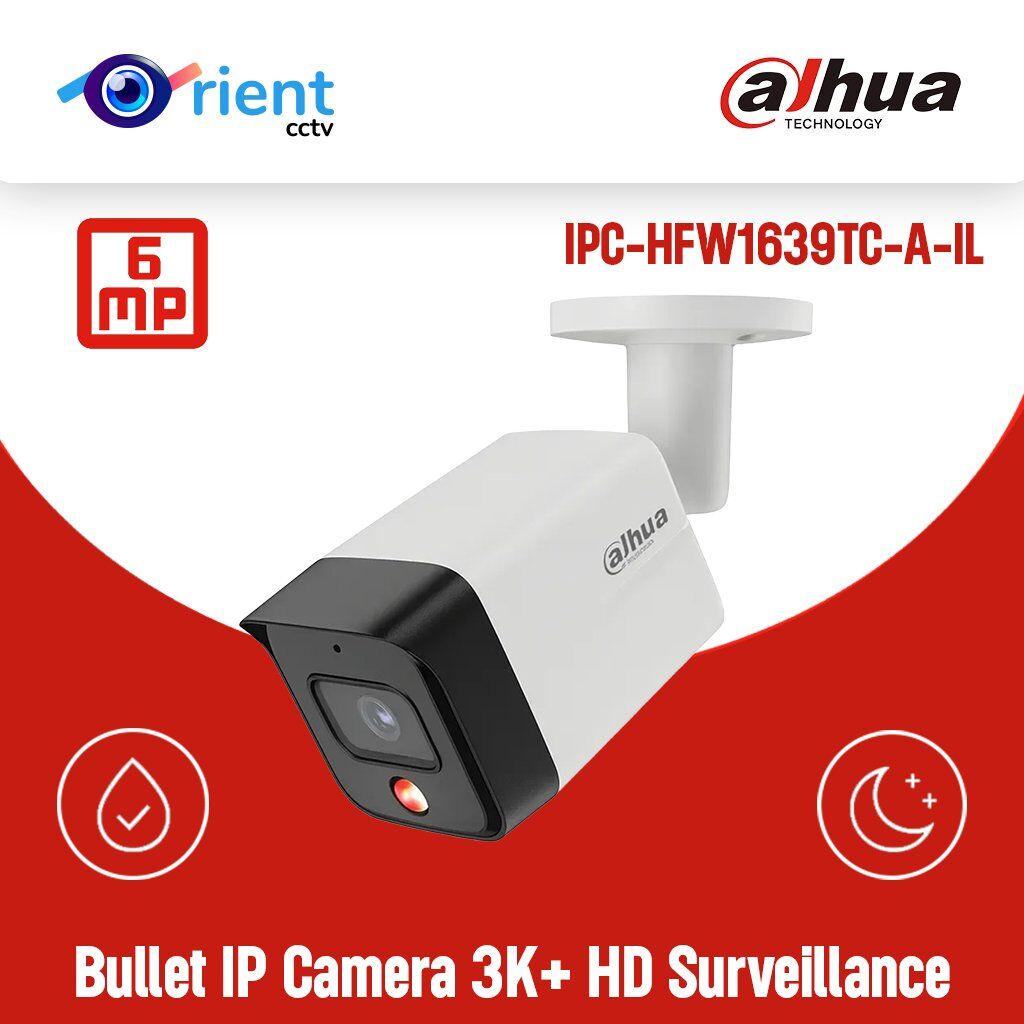 60 IPC-HFW1639TC-A-IL Bullet IP Camera 3K+ HD Surveillance with Night Vision & Human Detection - Image 1