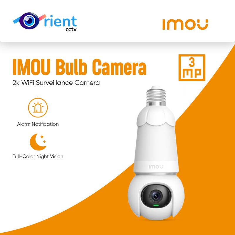 39 Bulb Camera IMOU WiFi Surveillance 3MP 2K Camera Bulb Pan & Tilt Powered by IMOU SENSE - Image 1