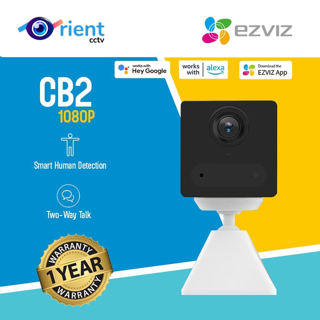 6 EZVIZ CB2 White Indoor Wireless Battery Camera 512GB,1080P with Human Motion Detection,2-Way Talk,IR Night Vision,Magnetic Base - Image 1